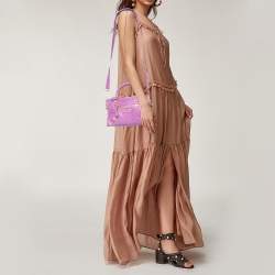 Pre Owned Balenciaga Pink Leather Mini Classic City Bag
