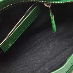 Pre Owned Balenciaga Bamboo Green Leather Mini Classic City Tote