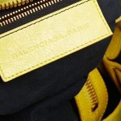 Pre Owned Balenciaga Yellow Leather GGH Classic City Tote