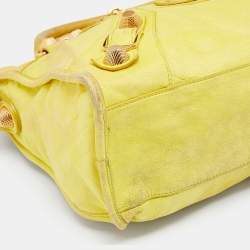Pre Owned Balenciaga Yellow Leather GGH Classic City Tote
