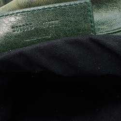 Pre Owned Balenciaga Green Leather Giant 21 Silver Midday Bag