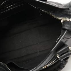 Pre Owned Balenciaga Black Leather Mini Amp Plate Silver Classic City Bag
