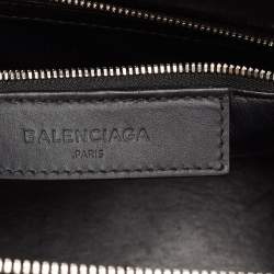 مملوكة مسبقًا Balenciaga Black Python Le Dix Cartable S Top Handle Bag