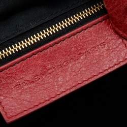 Pre Owned Balenciaga Red Leather GGH Pompon Bag