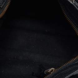 Pre Owned Balenciaga Black Graffiti Leather Mini RH Classic City Bag