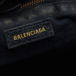 Pre Owned Balenciaga Black Graffiti Leather Mini RH Classic City Bag