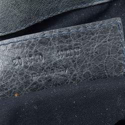  Balenciaga Grey Leather Giant Brogue Pompon Hobo
