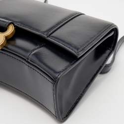 Balenciaga Black Leather Small Hourglass Belt Bag