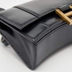Balenciaga Black Leather Small Hourglass Belt Bag