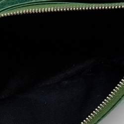 Pre Owned Balenciaga Vert Poker Leather City Flap Continental Wallet