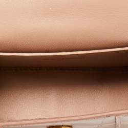 Pre Owned حقيبة بالنسياغا أورغلاس جلد نقش تمساح بيج بسلسلة ميني 