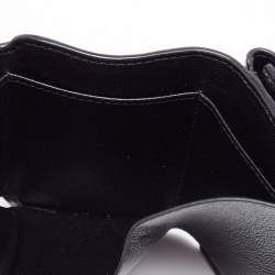 Pre Owned Balenciaga Black Leather Mini Cash Compact Wallet