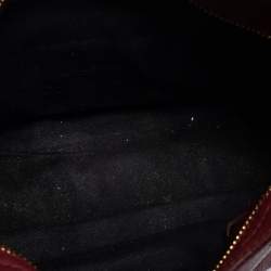 Pre Owned Balenciaga Red Leather Mini Classic Metallic Edge City Bag