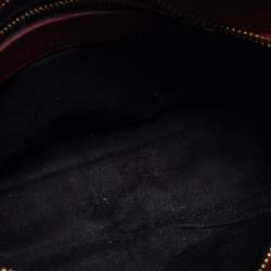 Pre Owned Balenciaga Red Leather Mini Classic Metallic Edge City Bag