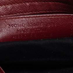 Pre Owned Balenciaga Red Leather Mini Classic Metallic Edge City Bag