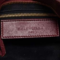 Pre Owned Balenciaga Red Leather Mini Classic Metallic Edge City Bag