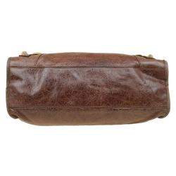 Pre Owned Balenciaga Brown Leather GH City Bag