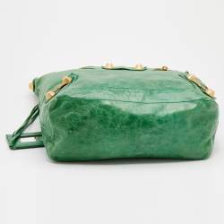 Pre Owned Balenciaga Green Leather Arena GGH Giant 21 Classic Day Bag