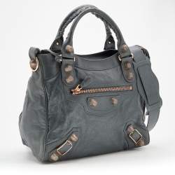 Pre Owned Balenciaga Anthracite Grey Leather Giant 21 Hardware RGH Velo Tote