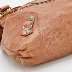 مملوكة مسبقًا حقيبة مستندات بالنسياغا غيانت 21 هاردوار أس جي أتش بريف جلد بني 