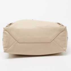 Pre Owned Balenciaga Beige Leather Papier B4 Zip Around Tote