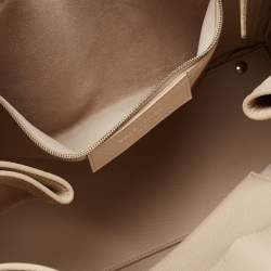 Pre Owned Balenciaga Beige Leather Papier B4 Zip Around Tote