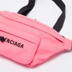 Balenciaga Neon Pink Nylon Everyday Belt Bag