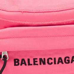 Balenciaga Neon Pink Nylon Everyday Belt Bag