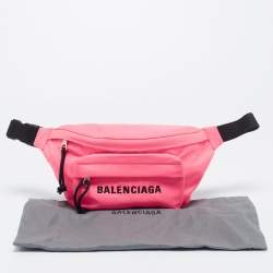 Balenciaga Neon Pink Nylon Everyday Belt Bag