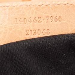 Pre Owned Balenciaga Peach Leather Day Bag