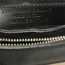 Pre Owned Balenciaga White/Black Canvas and Leather Medium Navy Pouch Crossbody Bag