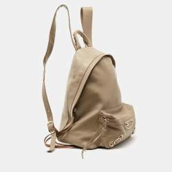 Pre Owned Balenciaga Beige Leather Classic Backpack