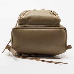 Pre Owned Balenciaga Beige Leather Classic Backpack