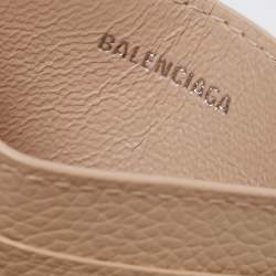 Pre Owned Balenciaga Beige Leather Everyday Card Holder 