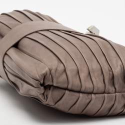 Pre Owned حقيبة بيد علوية بالنسياغا سيرش سويدي وجلد بطيات رصاصي