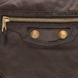 Pre Owned Balenciaga Brown Leather Giant 21 Gold Day Bag