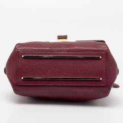 Pre Owned حقيبة بالنسياغا لو ديكس جلد عنابي يد علوية