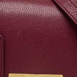 Pre Owned حقيبة بالنسياغا لو ديكس جلد عنابي يد علوية