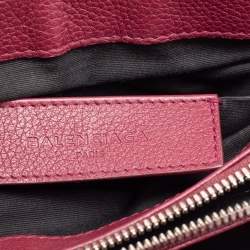 Pre Owned حقيبة بالنسياغا لو ديكس جلد عنابي يد علوية