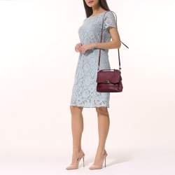 Pre Owned حقيبة بالنسياغا لو ديكس جلد عنابي يد علوية