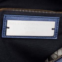 Pre Owned Balenciaga Blue Leather Classic First Tote