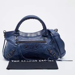 Pre Owned Balenciaga Blue Leather Classic First Tote