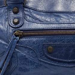 Pre Owned Balenciaga Blue Leather Classic First Tote