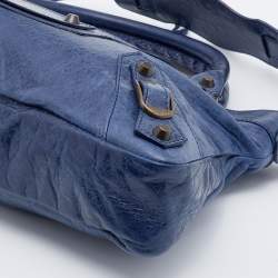 Pre Owned Balenciaga Blue Leather Classic First Tote