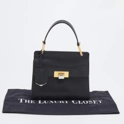 Pre Owned حقيبة بالنسياغا لو ديكس كارتيبل جلد سوداء بيد علوية