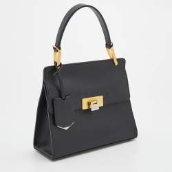 Pre Owned حقيبة بالنسياغا لو ديكس كارتيبل جلد سوداء بيد علوية