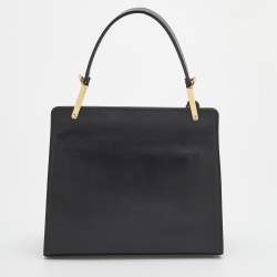 Pre Owned حقيبة بالنسياغا لو ديكس كارتيبل جلد سوداء بيد علوية