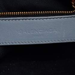 مملوكة مسبقًا حقيبة بالنسياغا ميني كلاسيك جلد رصاصي أردوازي حواف ميتاليك