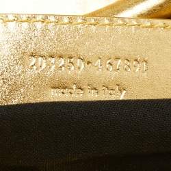 Pre Owned Balenciaga Metallic Gold Leather Bowling MM Bag