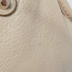 Pre Owned Balenciaga Beige Leather Mini Classic Edge City Bag
